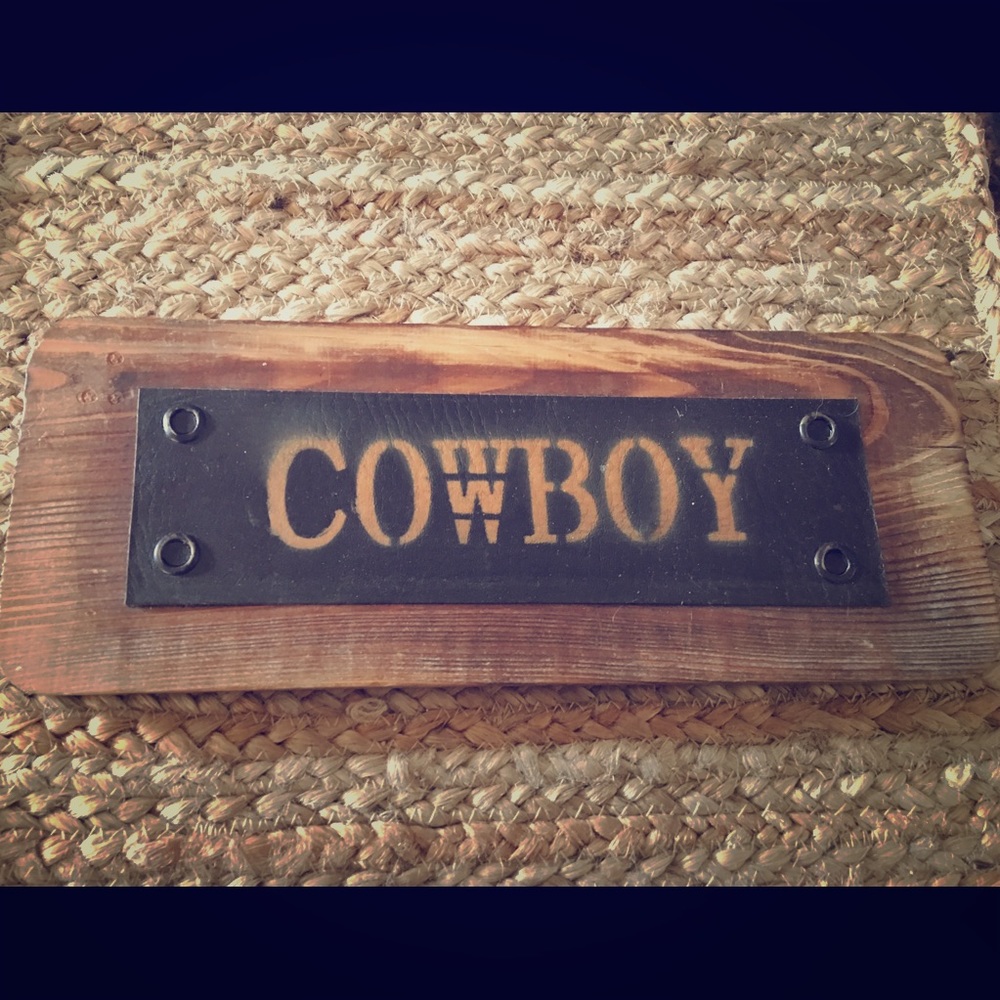 Rustic Cowboy Sign